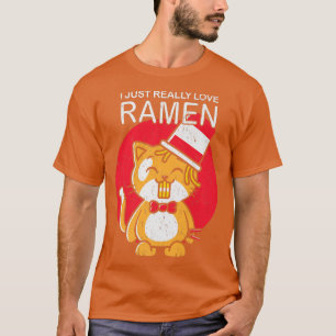 Ramen Cat Kawaii Anime Japanese Food I Love Ramen  T-Shirt