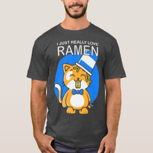 Ramen Cat Kawaii Anime Japanese Food I Love Ramen  T-Shirt