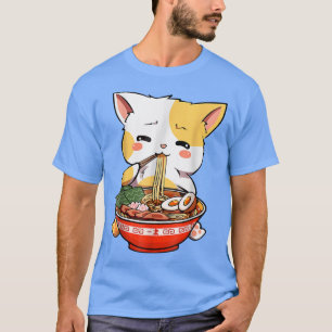 Ramen Cat Kawaii Anime Japanese Food Noodles T-Shirt