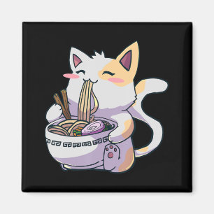 Ramen Cat Kawaii Anime Japanese Gift  Magnet