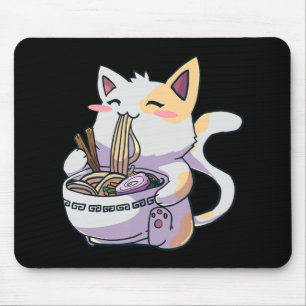 Ramen Cat Kawaii Anime Japanese Gift  Mouse Pad