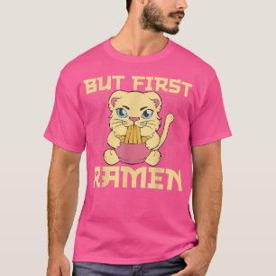 Ramen Cat Kawaii Japanese Noodle Funny Anime Cat  T-Shirt
