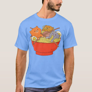 Ramen Cat Kawaii Neko Anime Otaku Cats Japanese No T-Shirt
