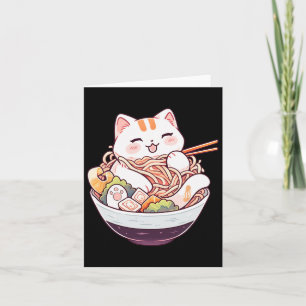Ramen Cat Kawaii Neko Cute Anime Shirt For Men Wom Card