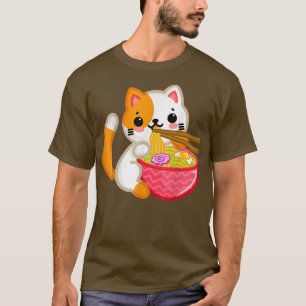 Ramen Cat Kawaii Neko Japanese Noodles Anime T-Shirt