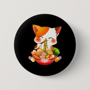 Ramen Cat Neko Anime Kawaii Japanese Food Gift Gir 6 Cm Round Badge