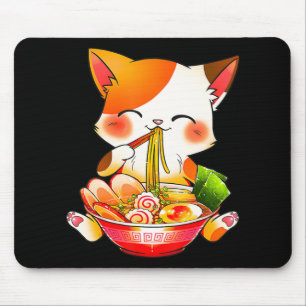 Ramen Cat Neko Anime Kawaii Japanese Food Gift Gir Mouse Pad