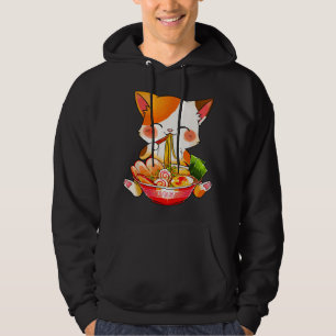 Ramen Cat Neko Anime Kawaii Japanese Merch Gifts W Hoodie