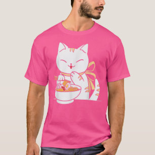 Ramen Cat Neko Anime Kawaii Japanese Merch Gifts W T-Shirt