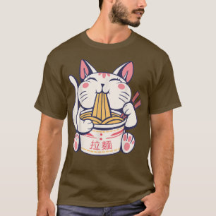 Ramen Cat Neko Anime Kawaii Japanese Merch Gifts W T-Shirt