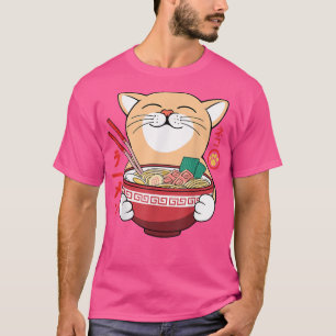 Ramen Cat Neko Anime Kawaii Japanese Merch Gifts W T-Shirt