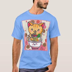 Ramen Cat Neko Japanese Kawaii Anime Cat Ramen Noo T-Shirt