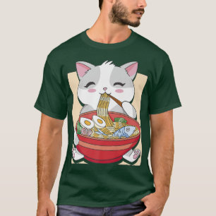 Ramen Cat Otaku Aesthetic Kawaii 1515 T-Shirt