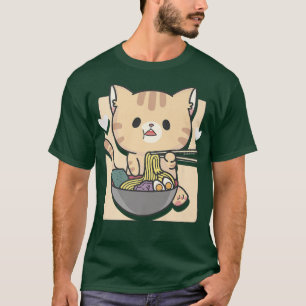 Ramen Cat Otaku Aesthetic Kawaii  T-Shirt