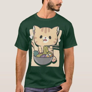 Ramen Cat Otaku Aesthetic Kawaii  T-Shirt