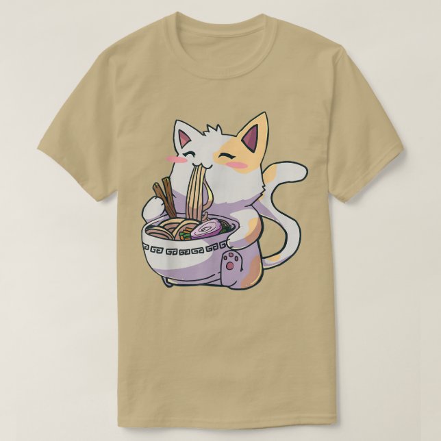 Ramen  Cat T Kawaii Anime Tee Japanese Gift  (Design Front)