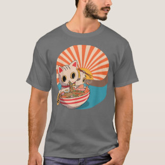 Ramen Cat T-shirt ,Japanese Kawaii Cute Anime T-Sh