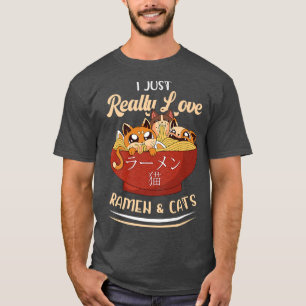 Ramen  Cats Love Japanese Noodles Neko Kawaii  T-Shirt