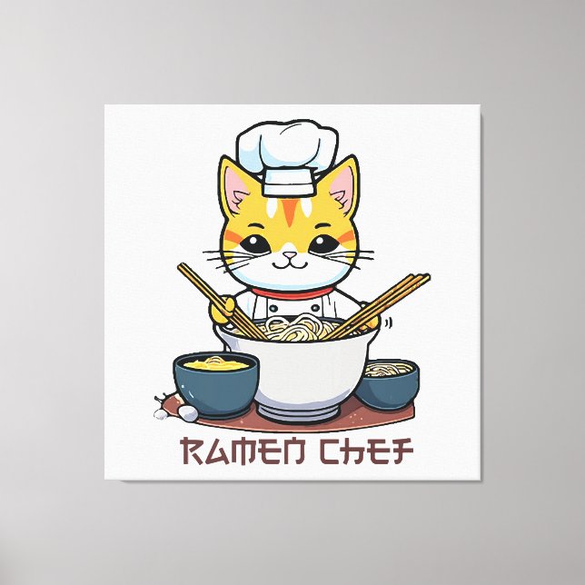 Ramen Chef Canvas Print (Front)