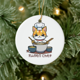 Ramen Chef Ceramic Tree Decoration
