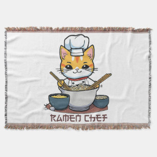 Ramen Chef Throw Blanket