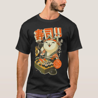 Ramen clothing graphic Cat Sushi Kawaii Anime Japa T-Shirt
