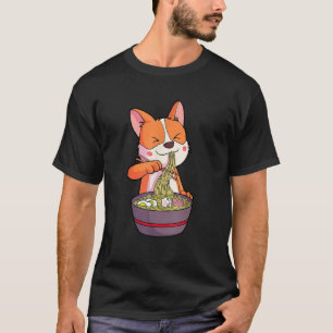 Ramen Corgi Kawaii Anime Dog Shirt Japanese Food L