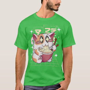 Ramen Cute Cat Kawaii Anime Tee Japanese 