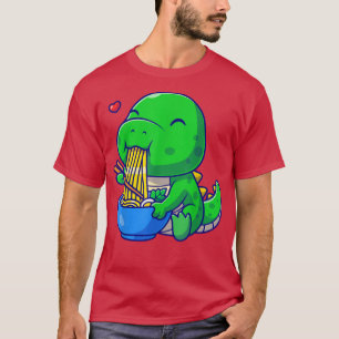 Ramen Dinosaur Kawaii Anime Japanese Food Gift Gir T-Shirt
