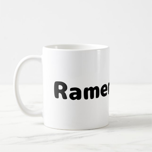 Ramen Eater - Black Writing Coffee Mug (Left)