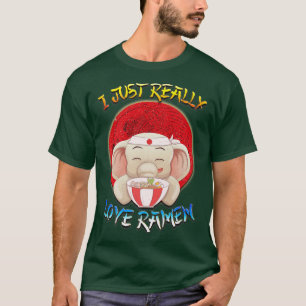 Ramen Elephant Kawaii Anime Gifts Love Ramen Japan T-Shirt