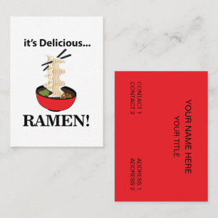 Ramen It's Delicious Ramen Business Card