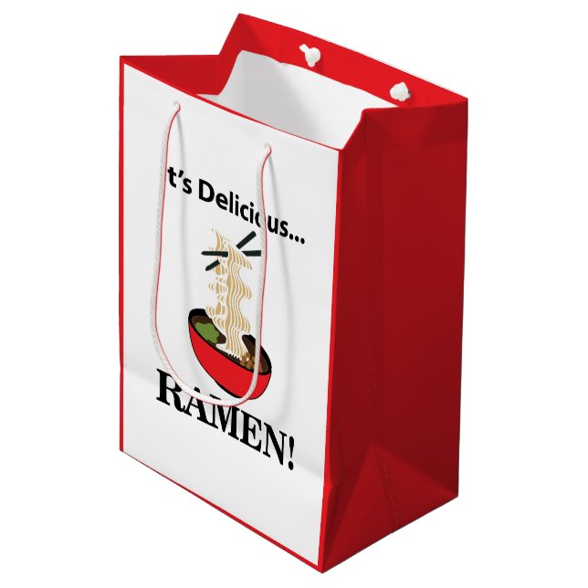 Ramen It's Delicious Ramen  Medium Gift Bag (Front Angled)