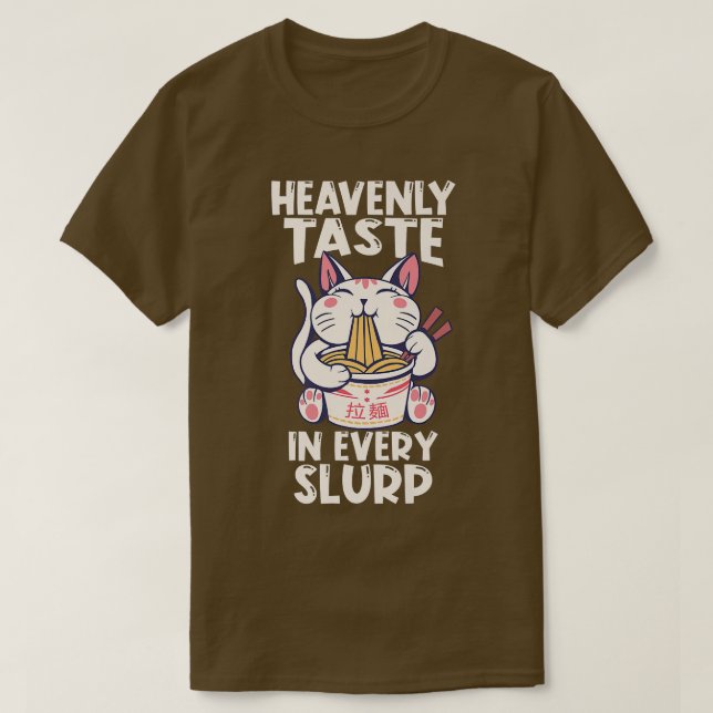 Ramen Japan Kawaii Anime Noodle Bowl Cat1626 T-Shirt (Design Front)