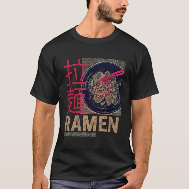 Ramen Japanese Noodle Anime Vintage T-Shirt (Front)