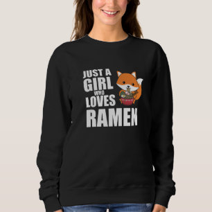 Ramen Japanese Noodle Cute Fox Eats Ramen Sweatshirt