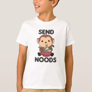 Ramen Japanese Noodles Sweet Monkey Eats Ramen T-Shirt