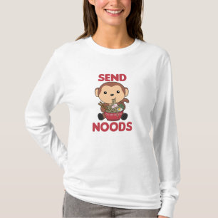 Ramen Japanese Noodles Sweet Monkey Eats Ramen T-Shirt