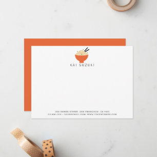 Ramen/Japanese Restaurant White Modern Business Card
