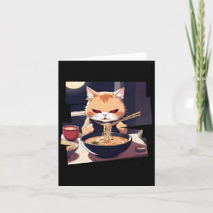 Ramen Kawaii Cat Anime 1  Card
