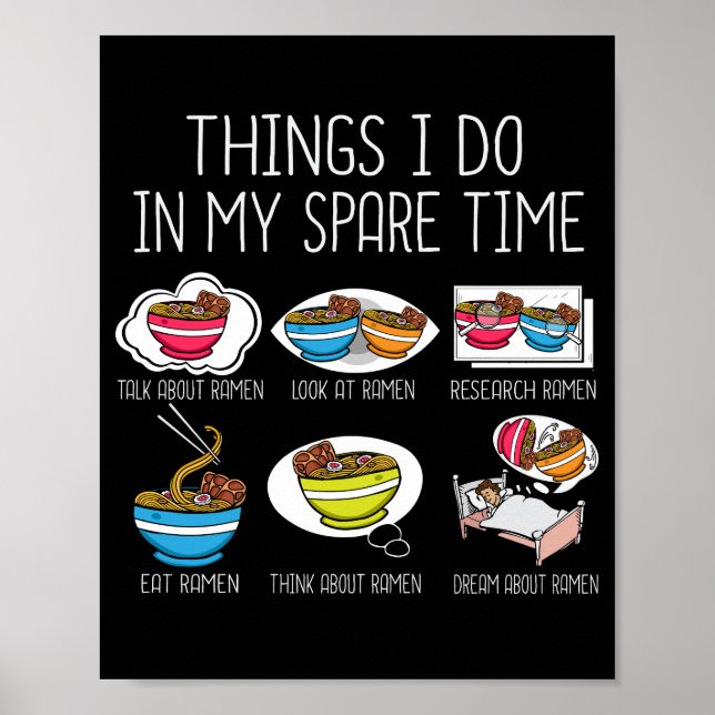 Ramen Lover Gift Funny Japanese Noodles Ramen Poster (Front)