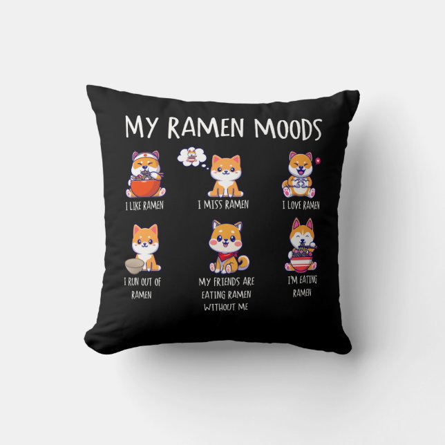 Ramen Lover Shiba Inu Dog Japanese Noodles Ramen M Cushion (Front)