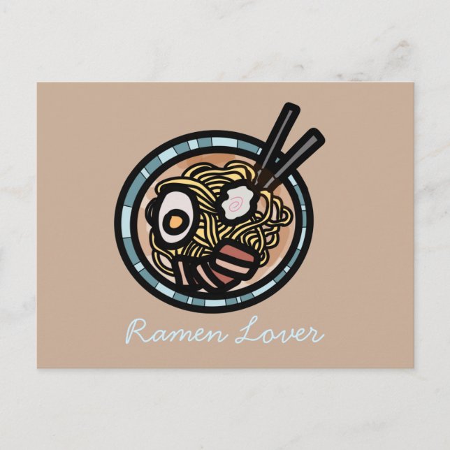 Ramen lovers cute Japanese Postcard (Front)