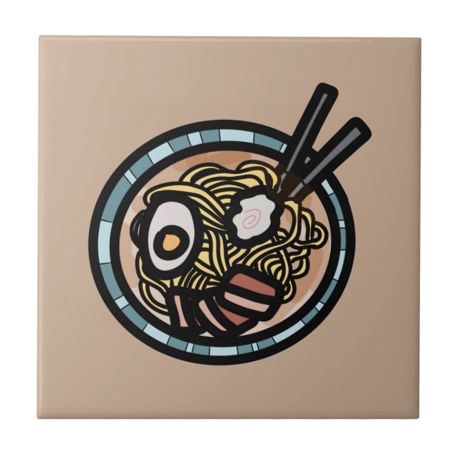 Ramen lovers cute Japanese Tile (Front)