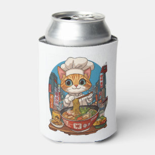 Ramen Neko � Funny Cat Chef Anime Food Can Cooler