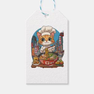 Ramen Neko � Funny Cat Chef Anime Food Gift Tags