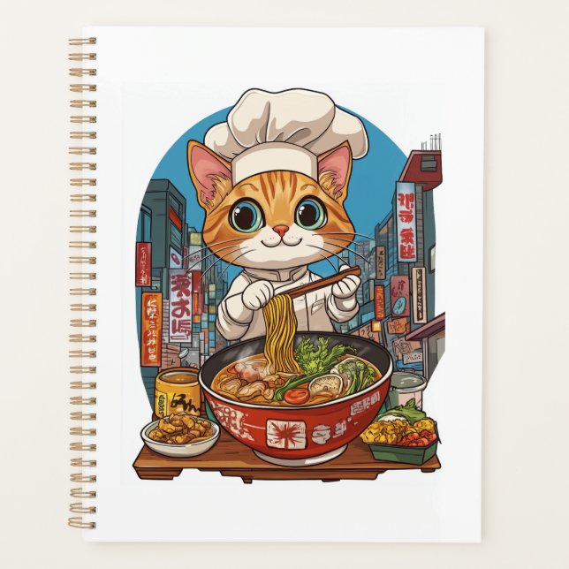 Ramen Neko � Funny Cat Chef Anime Food Planner (Front)