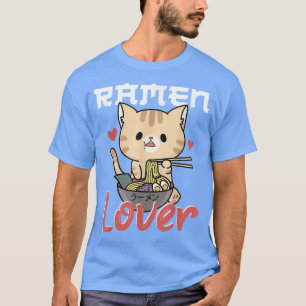 Ramen Noodle Bowl Love Japanese Kawaii Cat Ramen L T-Shirt