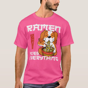 Ramen Noodle Bowl Love Japanese Kawaii Dog Ramen F T-Shirt