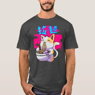 Ramen Noodle Cat Kitty Kitten Feline Men Women Boy T-Shirt